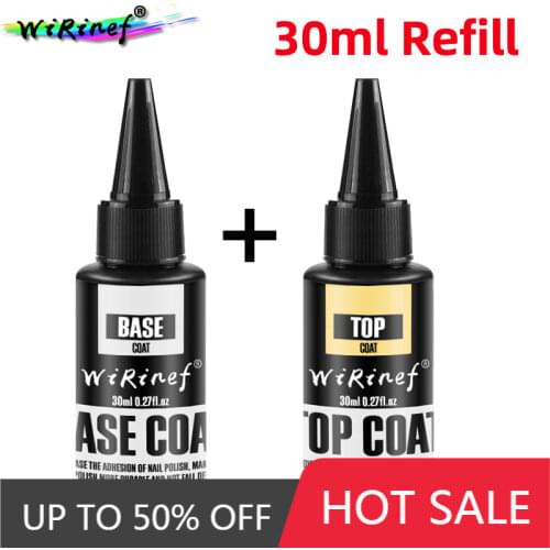 WiRinef New Arrival Nail Gel Polish 30ml Base&top Coat Matte Top Gel Polish Nail Gel Lacquer Soak Off UV LED Gel