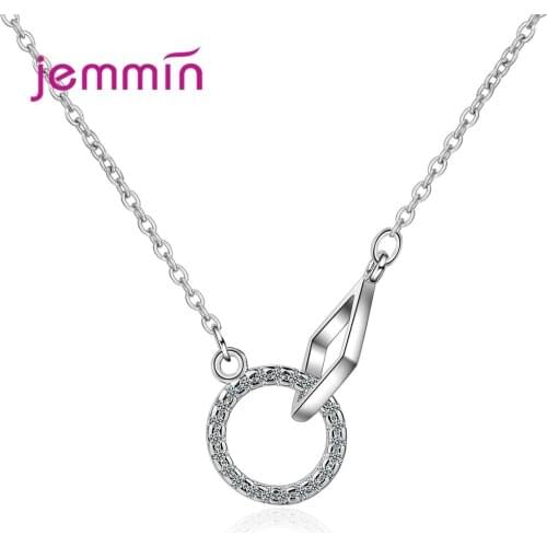 New Romantic No Fading Famous Choker Love Circle Round & Square Good Luck Pendant Necklaces Women Wedding Gift