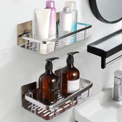 Bathroom Shelves No-drill Corner Shelf Shower Storage Rack Holder Toilet Organizer Holder Wall Mount Bathroom Accessories Shelf
