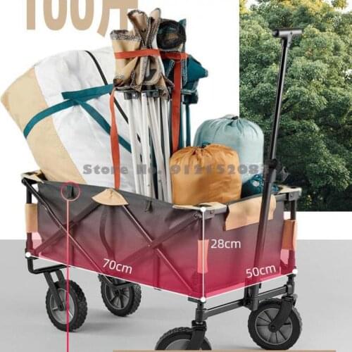 Outdoor Folding Cart Camping Portable Picnic Cart Camping Trailer Shopping Cart Shopping Cart Odc