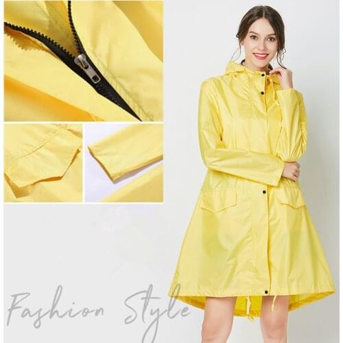 Fashion long Windbreaker Adult Men And Women Breathable Outdoor Hiking Lightweight Portable Raincoat Poncho Travel Waterproof Ja