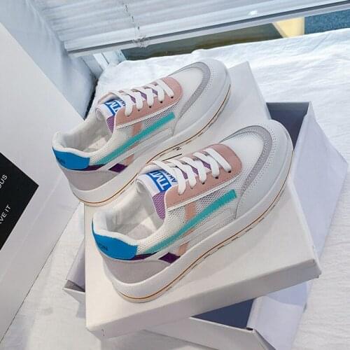 Sneakers Women Shoes Flats Casual Ladies Shoes Woman Lace-Up Mesh Light Breathable Female zapatillas de deporte para mujer