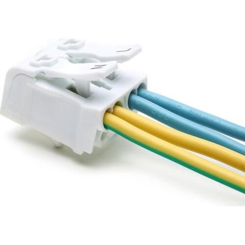 1PCS Spring Terminal Block Quick Lamp Wire Connector Electrical Cable Clamp Free Screw Plug-Out Type Pitch 923 P02 22-14 AWG