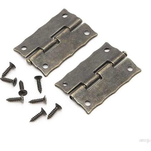 2x Antique Bronze Cabinet Furniture Door Drawer Jewellery Box Hinges 35x28mm Furniture Hardware Hinges New Drop ship