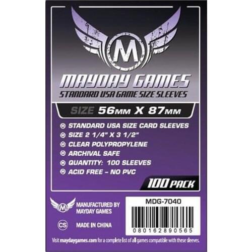 2 Packs/lot Mayday Card Game Sleeve for 56*87mm Card Protector BANG MUNCHKIN Board Game Sleeve 7040