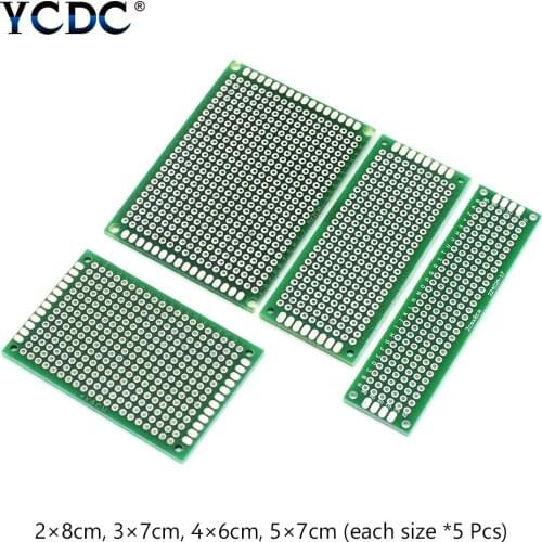 20pcs 6x8 7x9 8x12 9x15 cm Electronic PCB Board Diy Universal Printed Circuit Board Double Side Prototyping PCB For Arduino