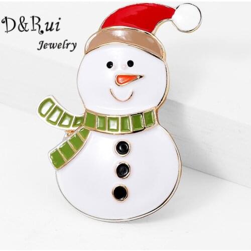 2020 New Arrival Christmas Brooch Pins for Kids Women Fashion Enamel Snowman Jewelry Gifts Cute Alloy Brooches Pin Collections