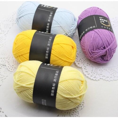 22 Colors Soft Anti-Static Knit Blanket Toy Hand Knitting Supplies 50g Wool Crochet Yarn Milk Cotton Yarn DIY Sweater