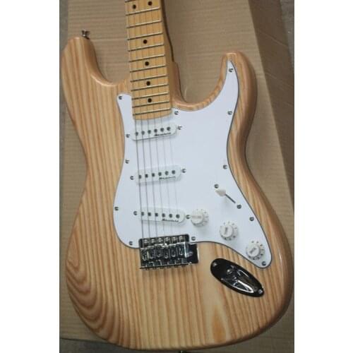 High quality st electric guitar, wooden solid slit electric guitar, free transportation
