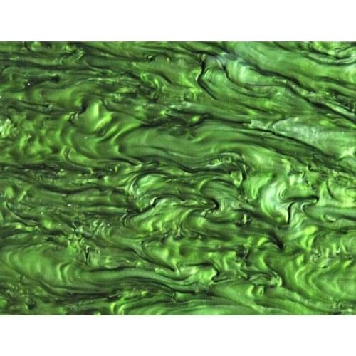 Acrylic/PMMA Pearlescent Ripple/Stream Sheets 3.0mm for Jewelries, Crafts, Art Works, Decoration - Grass Green (SW22)