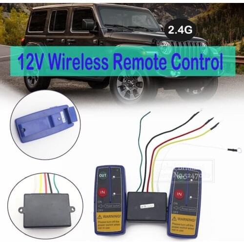 12V Car Wireless Winch Electric Remote Control With Manual Transmitter Set Truck ATV Truck Vehicle Trailer Kit For Jeep SUV
