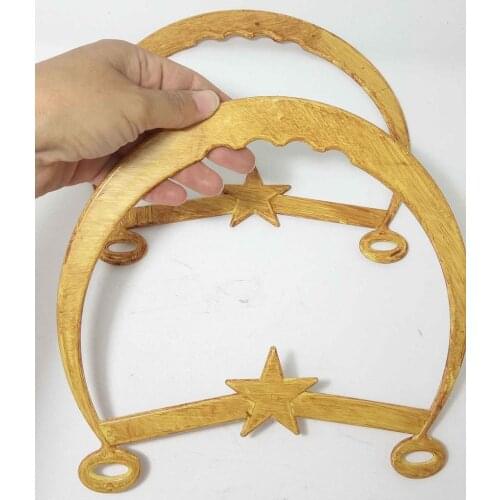 Bamboo looking plastic handle bag