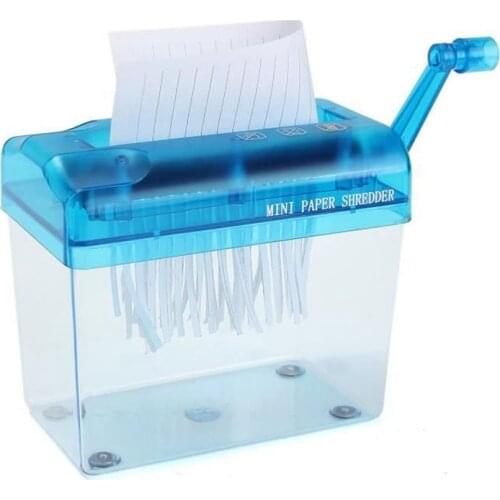 Household Mini Blue Shredder Destroyer Paper Documents Cutting Hand Shredder Machine-SCLL Simplicity of Operatpr