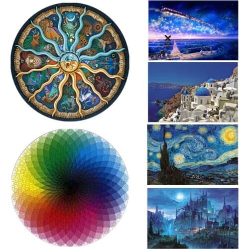 Wooden 500-piece puzzle puzzles 1000 pieces Assembling picture puzzles toys for adults children kids games educational Toys