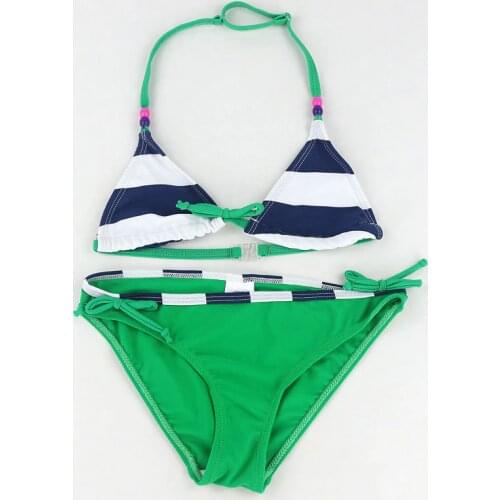 2020 Children Swimwear Baby Kids Cute Stripe Bikini Girls Split Two Pieces Swimsuit Bathing Suit Beachwear Kids Biquini Infantil