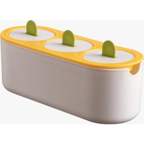 Popsicle Mold Set 3 Pieces Homemade Popsicle Maker Kid Easy Release Ice Cream Molds Reusable DIY Pop Molds (Blue Red Yellow)