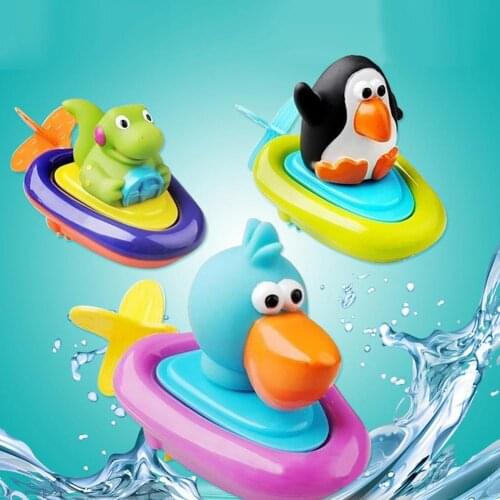 Cartoon Penguin Duck Crocodile Baby Kid Bathtub Digging Rope Bathing Water Toy