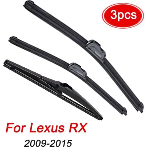 MIDOON 3Pcs Front Rear Windshield Wiper Blades Set For Lexus RX450H RX350 RX 450h 350 2015 2014 2013 2012 2011 2010 26"22"16"