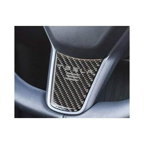 For Tesla Model 3 Car Carbon Fiber Steering Wheel Decoration Cover Sticker