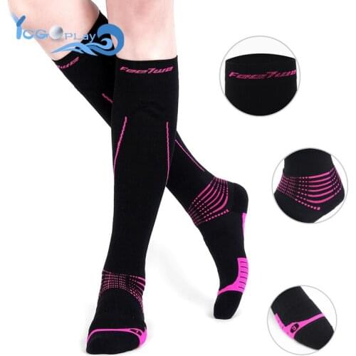 Cycling Socks Unisex Leg Support Stretch Compression Socks Outdoor Climbing Fitness Quick-drying Adult Running Sports High Socks