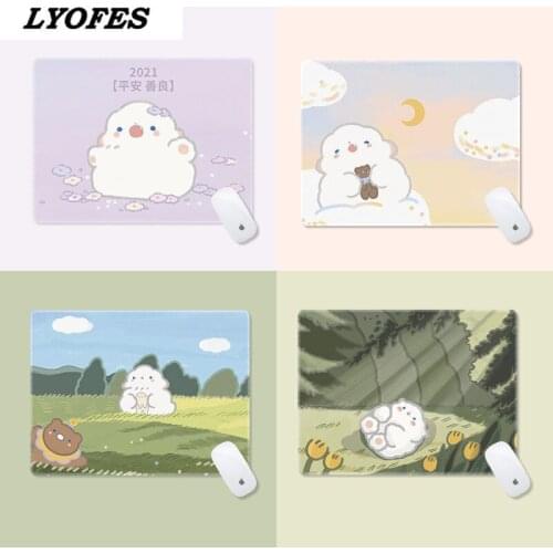 Laptop Mouse Mat for Office Home PC Computer Keyboard Cute Mouse Pad Kawaii Desk Pad Deskpad Gaming Desk Mats Gamer 22x18cm