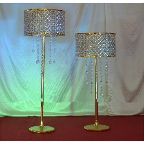 8pcs) tall gold crystal wedding table decoration centerpiece for weddings senyu2482