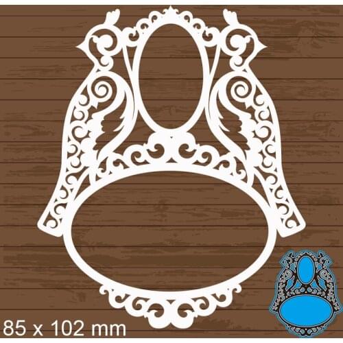 Cutting Dies Oval Lace Bird New Metal DIY Album Paper Craft Embossing Stencil Greeting Card Decoration 85*102mm