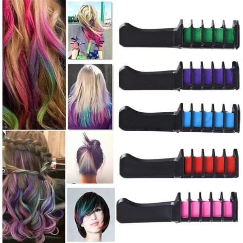 Salon Hair Brush Comb for Barber Home Use Hair Dyeing DIY Hairdressing Tint Brush Hairbrush Hair Chalk Dye Powder With Comb Tool