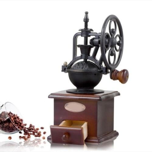 Retro Manual Coffee Grinder Cast Iron Hand Crank Grinder Portable Coffee Bean Grinder TP-Hot