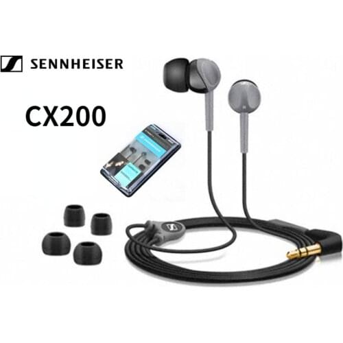 Sennheiser CX200 in-ear Stereo 3.5mm Wired Earphones Music Sports Pure Bass Headset 1-Button Remote Hands-free Call with Mic