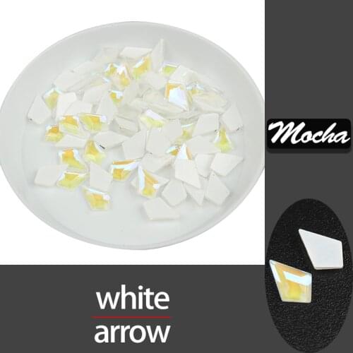 30/100PCS Mocha colors 5X8mm Arrow Nail art Rhinestone 3D Nail Art Glass for Nails decoration Free shipping