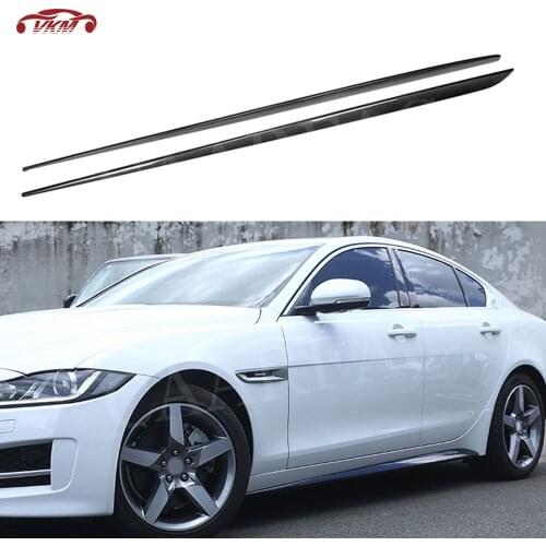Carbon Fiber / ABS Side Skirts Aprons Kit For Jaguar XE Sedan 4-Door 2015-2018 2PCS/Set Car styling