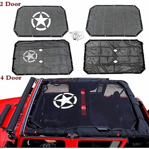 Car Top Sunshade Cover Roof UV Proof Protection Net for Jeep Wrangler JK 2 Door and 4 Door Car Accessories Styling