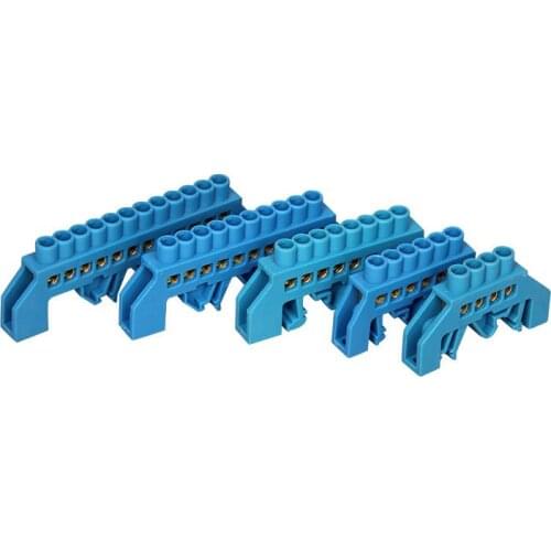 1pcs Rail-type Copper Terminal Strip for Neutral wire 6*9 Zero-to-Ground Row Distribution Box Wiring Row Flame Retardant