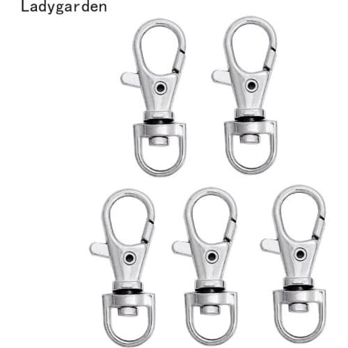 10PCS Metal Swivel Eye Snap Hook Trigger Lobster Push Gate Hook Clasp Clip for Leather Craft Bag Strap Belt Webbing Buckle Decor
