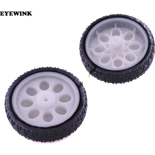 10PCS DIY wheels robots, tires TT motors robot smart car platforms trolleys electronic design toys