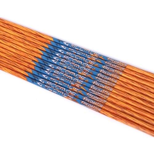 12pcs 33 inch Wooden Skin Carbon Arrow Shaft Spine 350 400 500 600 700 ID 6.2 mm Wooden Arrow for Archery Hunting