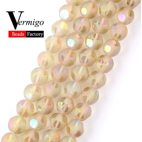 8mm Faceted Matte Champagne Crystal Glass Czech Beads For Jewelry Making Dull Polished Spacer Beads Diy Bracelet