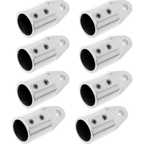 8x Stainless Steel Pipe Eye End Cap Bimini Top Hardware Marine Boat 25mm