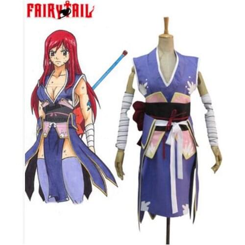 Anime Women Erza Scarlet Cosplay Costume Halloween Lolita House Maid Fairy Tail Costume