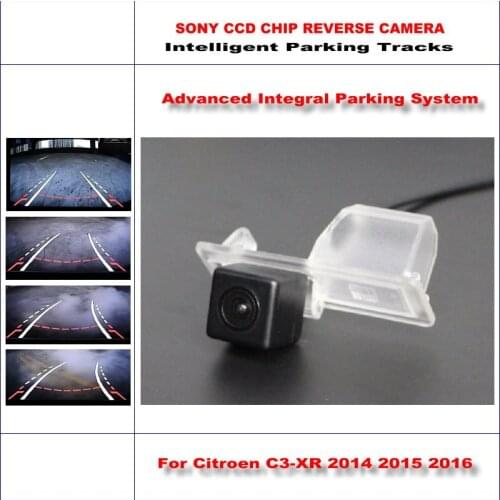 Car Intelligentized Rear View Camera For Citroen C3-XR 2014 2015 2016 Reverse Backup Dynamic Trajectory HD 3089 Chip CAM