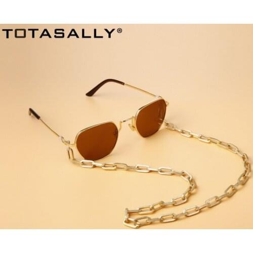 F.J4Z 2021 Hot Glasses Chains For Women Vintage Trend Cross Cube Chain Eyewear Straps Summer Sunglasses & Masks Holder