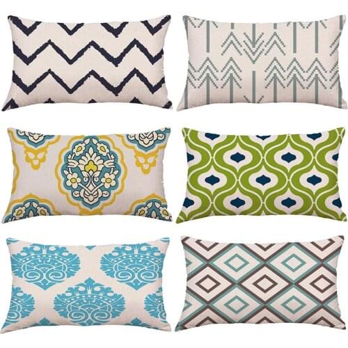 Bike Bird Geometric Pattern Throw Pillow Case Cushion Cover Sofa Bed Car Decor