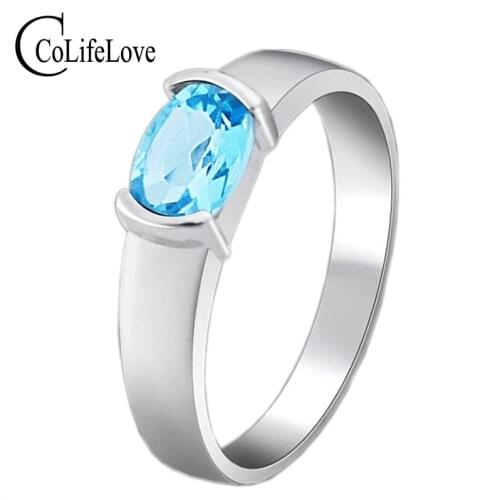 Hot Sale Fashion Ring for Woman 100% Natural Topaz Jewelry Citrine Ring 925 Solid Sterling Silver Ring Anniversary Gift for Girl