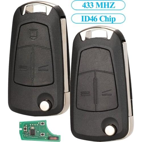 Jingyuqin 2/3 BTNS Remote Car Key 433MHZ PCF7941/PCF7946 For Opel/Vauxhall Astra H Vectra C 2002-2008 Zafira B 2005-2013 Signium