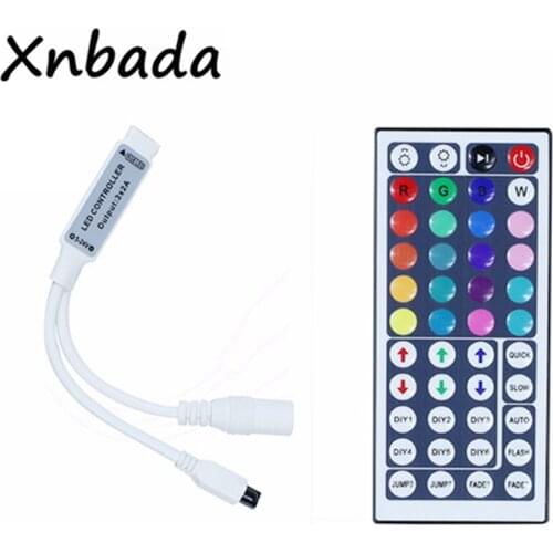 Mini RGB Led Controller With 44keys IR Remote Led Controller For 3528 5050 RGB Led Strip DC5-24V