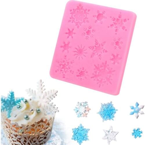 Cake Decoration Snowflake Cake Mold Baking Tools Food Grade Material Silicone Dining Bar Fondant Cooking Tools