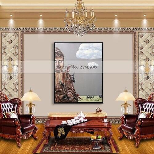 Wall decor Canvas painting modern oil painting on canvas abstract Cuardros decoracion Buddha pop art cheap modern paintings