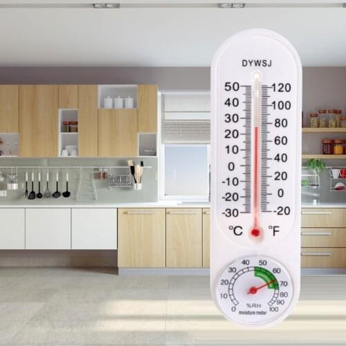 1PCS Wall Termometer Digital Indoor Outdoor Hang Garden Greenhouse Household Office Room Humidity Meter Breeding Thermometer