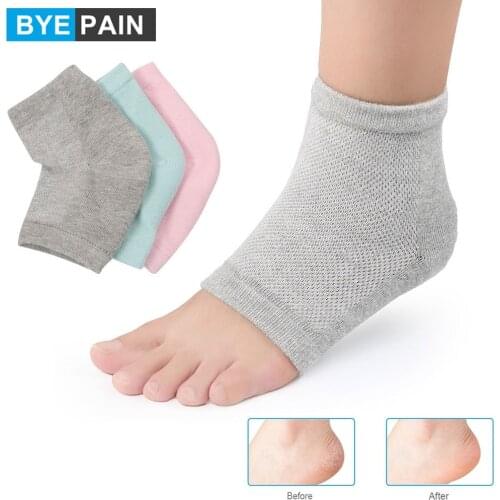 1Pair Heel Moisturizing Socks Open Toe Socks Cracked Gel Heel Socks Foot Toeless Heel Repair Socks for Dry Hard Cracked Feet